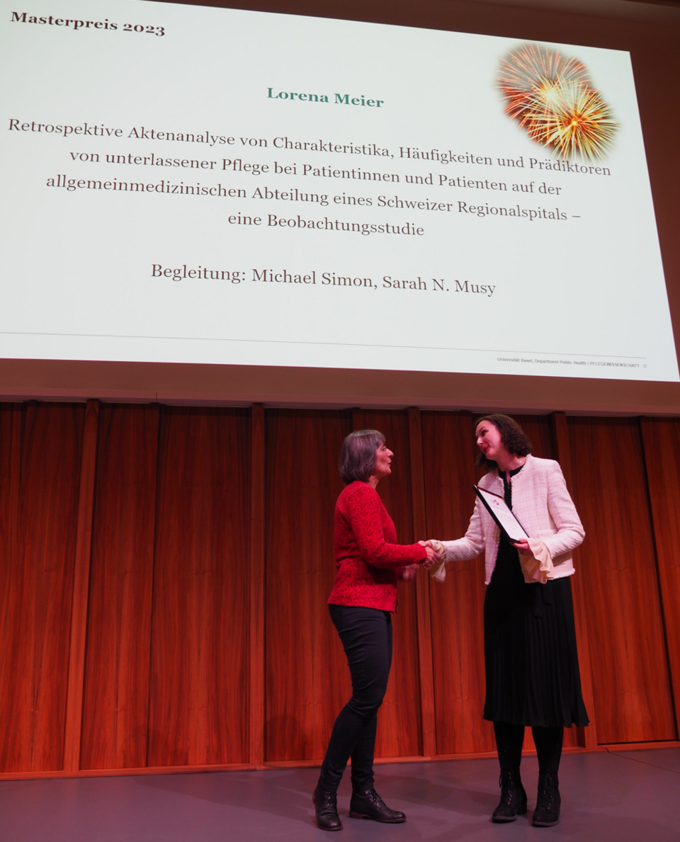 Feierliche Übergabe des Masterpreises der Stiftung Pflegewissenschaft Schweiz